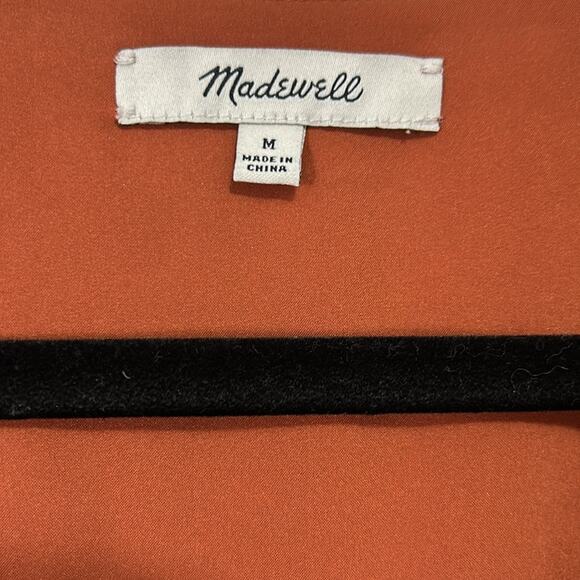 Madewell Smocked-Waist Mini Dress in Inkspot dots Women’s Size Medium - Picture 4 of 10